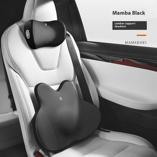 Memory Foam Lumbar Support Pillow for Car & Seat – Comfortable Back Support Cushion